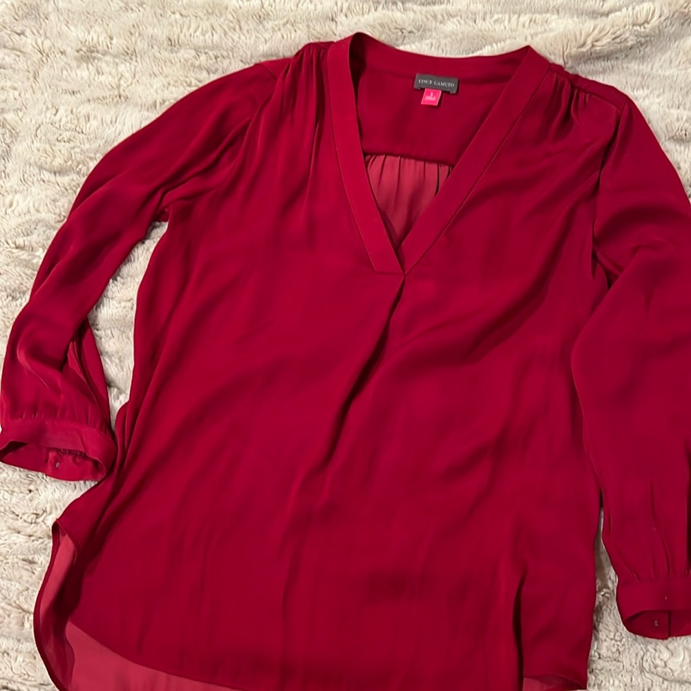 Vince Camuto red blouse